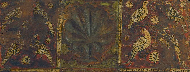 Ceiling Panel with Palm Leaf and Birds